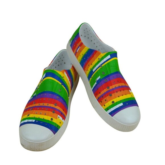 Native Jefferson Slip On Shoe Women Size‎ 9 Men Size 7 Rainbow - Picture 2 of 10
